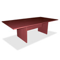 Lorell Essentials Rectangular Conference Tabletop - Rectangle Top - 48" Table Top Width x 96" Table Top Depth x 1.25" Table Top Thickness - 1" Height x 94.50" Width x 47.25" Depth - Conferencing - Assembly Required - Mahogany - 1 Each