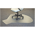 Lorell L-Workstation Medium-pile Chairmat - Carpeted Floor - 66" Length x 60" Width x 0.125" Thickness - Lip Size 12" Length x 20" Width - Vinyl - Clear - 1 Each
