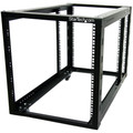 StarTech.com Rack Frame - 12U Rack Height - Floor Standing - Black - Steel - 596.70 lb Maximum Weight Capacity - TAA Compliant