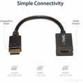 StarTech.com - DisplayPort to HDMI Converter - 1 x 20-Pin DisplayPort 1.2 Digital Audio/Video - Male - 1 x 19-pin HDMI Digital Audio/Video - Female - 1920 x 1200 Supported - Black - 1 Each