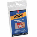 Cardinal HOLDit! Business Card Pockets - 2.4" Height x 3.8" Width - Poly - Clear - 10 / Pack