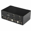 StarTech.com 2-port Dual Display DisplayPort KVM - 2 Computer(s) - 1 Local User(s) - WQUXGA - 3840 x 2400 - 6 x DisplayPort - Desktop - TAA Compliant
