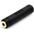 StarTech.com 3.5 mm to 3.5 mm Audio Coupler - Female to Female - 1 x Mini-phone Stereo Audio Female - 1 x Mini-phone Stereo Audio Female - Gold Connector - Black - 1 Each