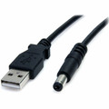 StarTech.com 3 ft USB to Type M Barrel 5V DC Power Cable - 5 V DC - Black - 3 ft Cord Length - USB / Barrel Connector - 1 Each