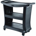 Rubbermaid Commercial 9T68 Executive Service Cart - 3 Shelf - 300 lb Load Capacity - Plastic - 38.90" Length x 20.30" Width - Black - 1 Each