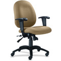 9 to 5 Seating Logic 1760 Mid-Back Task Chair with Arms - Champagne Seat Color - Polyester Seat Material - Acrylic Back Material - 5-star Base - 1 Each