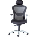 9 to 5 Seating Strata 1580 High-Back Mesh Task Chair with Headrest - Coal Seat Color - Polyester Seat Material - Acrylic Back Material - 5-star Base - 1 Each