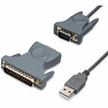 StarTech.com USB to RS232 DB9/DB25 Serial Adapter Cable - M/M - 1 x 9-pin DB-9 RS-232 Serial - Male - 1 x USB 2.0 Type A - Male - Gray - 1 Each