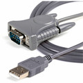 StarTech.com USB to RS232 DB9/DB25 Serial Adapter Cable - M/M - 1 x 9-pin DB-9 RS-232 Serial - Male - 1 x USB 2.0 Type A - Male - Gray - 1 Each