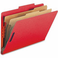 Nature Saver Legal Recycled Classification Folder - 8 1/2" x 14" - 2" for Folder - 2 Divider(s) - 25 pt. - Bright Red - 100% Recycled - 10 / Box