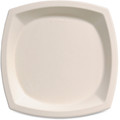 Solo Bare Sugarcane Plates - Microwave Safe - 10" Diameter - Ivory - Sugarcane Body - 125 / Pack