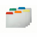 Smead 1/3 Tab Cut Letter Top Tab File Folder - 8 1/2" x 11" - Top Tab Location - Assorted Tab Position - 1 Plys - Polypropylene - Clear, Blue, Red, Green, Yellow, Orange - 25 / Box