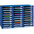 Classroom Keepers 30-Slot Mailbox - 30 Pocket(s) - Compartment Size : 1.80" x 12.50" x 10" - 21" Height x 31.63" Width x 12.75" Depth - 70% Recycled - Blue - 1 Each