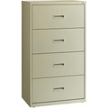 Lorell Value Lateral File - 4-Drawer - 30" Width x 18.6" Depth x 52.5" Height - 4 x Drawer(s) for File - A4, Legal, Letter - Interlocking, Adjustable Glide, Ball-bearing Suspension, Label Holder - Putty - Steel - Recycled