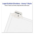Preprinted Legal Exhibit Side Tab Index Dividers, Avery Style, 10-tab, 1, 11 X 8.5, White, 25/pack