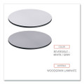 Reversible Laminate Table Top, Round, 35.38w X 35.38d, White/gray
