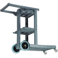 Janitor's Cart, Three-shelf, 22w X 44d X 38h, Gray