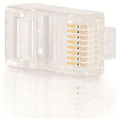 C2G RJ45 Cat5E Modular Plug for Round Stranded Cable Multipack (100-Pack) - 1 Each - 1 x RJ-45 Network Male - Clear
