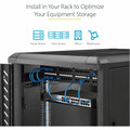StarTech.com 1U 7in Depth Universal Fixed Rack Mount Shelf - 33lbs / 15kg - For LAN Switch, Patch Panel, Server - 1U Rack Height x 19" Rack Width - Black - SPCC - 33.20 lb Static/Stationary Weight Capacity - TAA Compliant