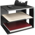Victor Corner Shelf Unit - 3 Shelf(ves) - 13.50" Height x 13.50" Width x 10.50" Depth - Desktop - Reversible, Non-slip Feet, Sturdy, Durable, Scratch Resistant, Scuff Resistant - Matte Black - Rubber, Wood - 1 Each