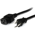 StarTech.com 8 ft Computer Power Cord - For Computer, Server - 125 V AC / 15 A - Black - 8 ft Cord Length - NEMA 5-15P / IEC 60320 C19 - North America - 1