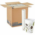 Dixie Pathways 10 oz Paper Hot Cups By GP Pro - 10 fl oz - White - Paper - Hot Drink - 50/Pack - 20 / Carton