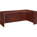Lorell Essentials Series Right Corner Credenza - 29.5" Height x 70.9" Width x 35.4" Depth - Finish: Laminate, Mahogany - Leveling Glide - 1 Each