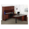 Lorell Essentials Series Right Corner Credenza - 29.5" Height x 70.9" Width x 35.4" Depth - Finish: Laminate, Mahogany - Leveling Glide - 1 Each