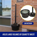 Genuine Joe 4.25 Gal Fire-safe Smoking Receptacle - 4.25 gal Capacity - Fire-Safe, Powder Coated, Weather Resistant, Handle, Sturdy, Durable, Long Lasting - 37" Height x 16" Width - Galvanized Steel - Bronze - 1 Each