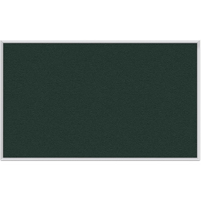 Ghent Vinyl Bulletin Board with Aluminum Frame - 48" Board Height x 72" Board Width - Ebony Vinyl Surface - Durable, Laminated, Textured Surface, Washable, Customizable - Satin Anodized Aluminum Frame - 1 Each