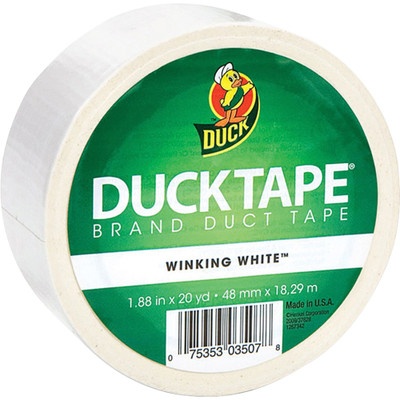 Duck Brand Brand Color Duct Tape - 20 yd Length x 1.88" Width - White - For Repairing, Color Coding, Packing, Crafting - 1 Roll