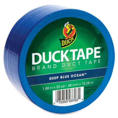 Duck Brand Brand Color Duct Tape - 20 yd Length x 1.88" Width - Blue - For Repairing, Color Coding, Packing, Crafting - 1 Roll