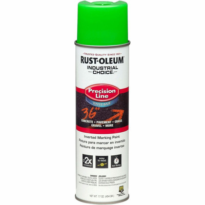 Industrial Choice Color Precision Line Marking Paint - Aerosol - Fluorescent Green - 1.06 lb - 1 Each