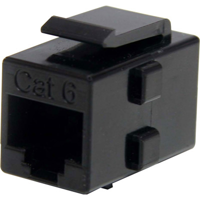 StarTech.com Cat 6 RJ45 Keystone Jack Network Coupler - F/F - 1 x RJ-45 Network Female - 1 x RJ-45 Network Female - Black - 1 Each