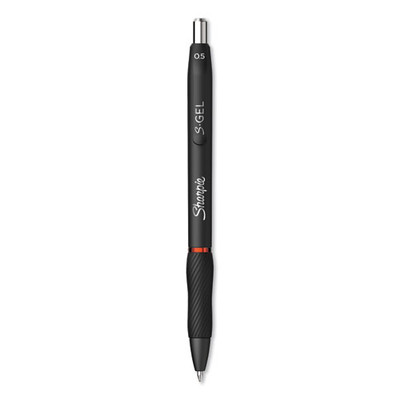 S-gel High-performance Gel Pen, Retractable, Fine 0.5 Mm, Red Ink, Black Barrel, Dozen S-gel High-performance Gel Pen, Retractable, Fine 0.5 Mm, Red Ink, Black Barrel, Dozen