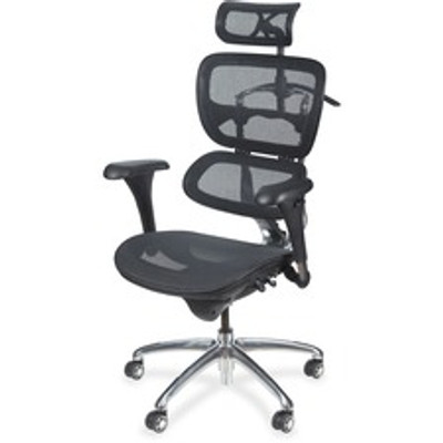 MooreCo Butterfly Chair - Black Seat Color - Mesh Seat Material - Black Back Color - Mesh Back Material - Chrome Frame Color - High Back - 5-star Base - Armrest - 1 Each