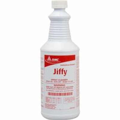 RMC Jiffy Spray Cleaner - For Multipurpose - 32 fl oz (1 quart) - Recommended For: Stain Remover, Grease Remover, Oil Remover, Lipstick Remover, Ink Remover - Rinse-free - Yellow - 1 Each