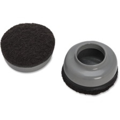 Lorell Slip-Over Floor Savers - Gray - Vinyl - 8/Pack