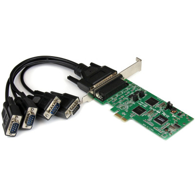 StarTech.com 4 Port PCI Express PCIe Serial Combo Card - 2 x RS232 2 x RS422 / RS485 - PCI Express x1 - 4 x DB-9 RS-232/422/485 - Serial, Via Cable - Plug-in Card - TAA Compliant