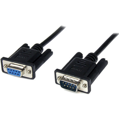StarTech.com 1m Black DB9 RS232 Serial Null Modem Cable F/M - 3.28 ft Serial Data Transfer Cable for Modem, PC - First End: 1 x 9-pin DB-9 RS-232 Serial - Male - Second End: 1 x 9-pin DB-9 RS-232 Serial - Female - Shielding - 28 AWG - Black - 1 Each