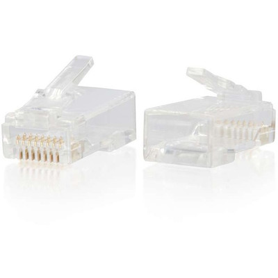 C2G RJ45 Cat6 Modular Plug - 1 - 1 x RJ-45 Network Male - Clear