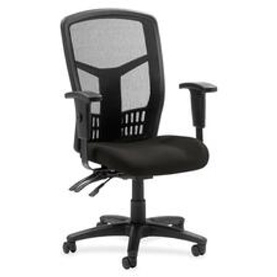 Lorell Executive High-back Mesh Chair - Perfection Black Seat Color - Mesh Fabric Seat Material - Black Back Color - Black Frame Color - 5-star Base - Black - 1 Each