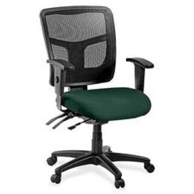 Lorell ErgoMesh Series Managerial Mesh Mid-Back Chair - Insight Forest Seat Color - Fabric Seat Material - Black Back Color - Black Frame Color - 5-star Base - Black - 1 Each