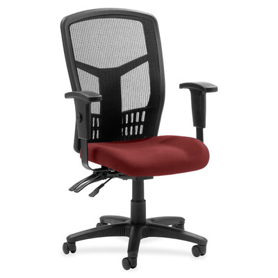 Lorell Executive High-back Mesh Chair - Expo Festive Seat Color - Mesh Fabric Seat Material - Black Back Color - Black Frame Color - 5-star Base - Black - 1 Each
