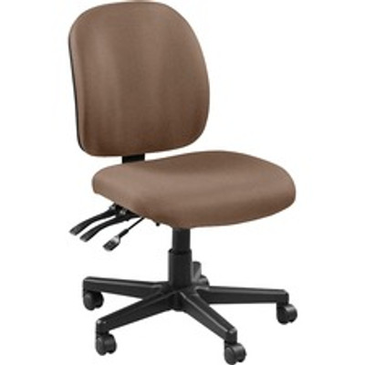 Lorell Mid-back Armless Task Chair - Malted Seat Color - Fabric Seat Material - Fabric Back Material - 5-star Base - 1 Each
