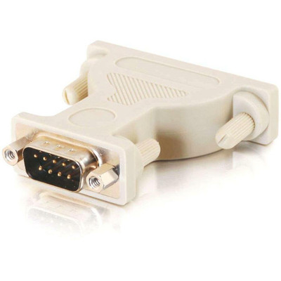 C2G Serial Adapter - 1 x 9-pin DB-9 Serial Male - 1 x 25-pin DB-25 Serial Male - Beige - 1 Each