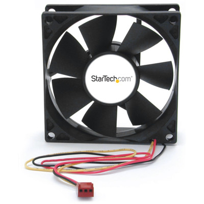 StarTech.com 80mm Dual Ball Bearing Computer Case Fan - 1 Pack - 3.15" Maximum Fan Diameter - 32 CFM Maximum Airflow - 2500 rpm - 34 dB Noise - 3-pin TX3 - Plastic - 1 Each - Case