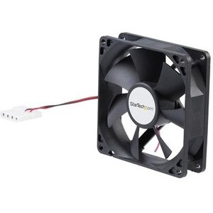 StarTech.com 92mm Dual Ball Bearing Computer Case Fan - 1 Pack - 3.62" Maximum Fan Diameter - 1 x Fan(s) - 39.35 CFM Maximum Airflow - 2200 rpm - Ball Bearing - 4-pin LP4 Male, 4-pin LP4 Female - Plastic - 1 Each - 5.1 Year Life