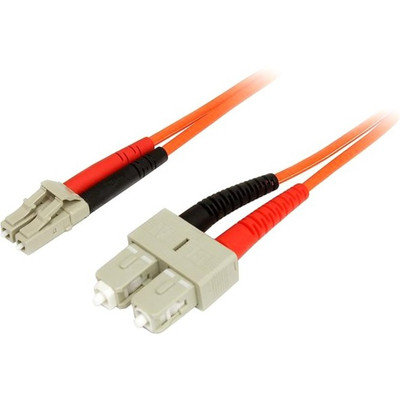 StarTech.com 1m Multimode 50/125 Duplex Fiber Patch Cable SC - 16.40 ft Fiber Optic Network Cable for Network Device - First End: 2 x LC Network - Male - Second End: 2 x SC Network - Male - 50/125 &micro;m - Orange - 1 Each