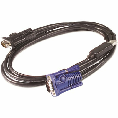 APC by Schneider Electric KVM USB Cable - 12 ft (3.6 m) - 11.98 ft USB KVM Cable - Black - 1 Each